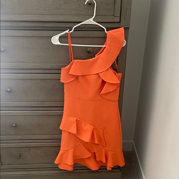 BCBGMaxAzria One-Shoulder Ruffle Dress - Picture 2 of 7